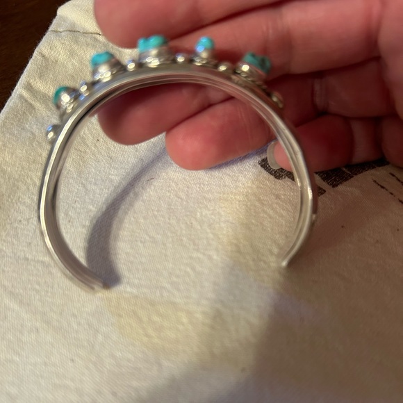 Sterling Silver Turquoise Cuff Bracelet - Picture 9 of 9